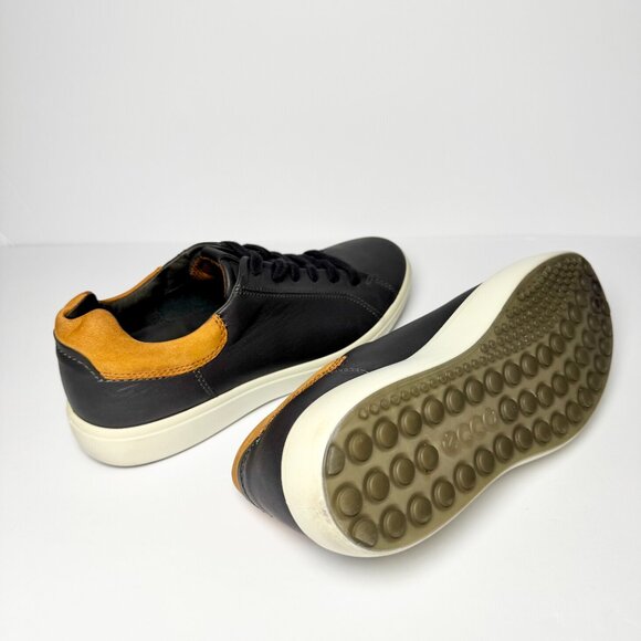 Ecco Men's Soft 7 Leather Sneaker Black Sz 9 US - Picture 5 of 9